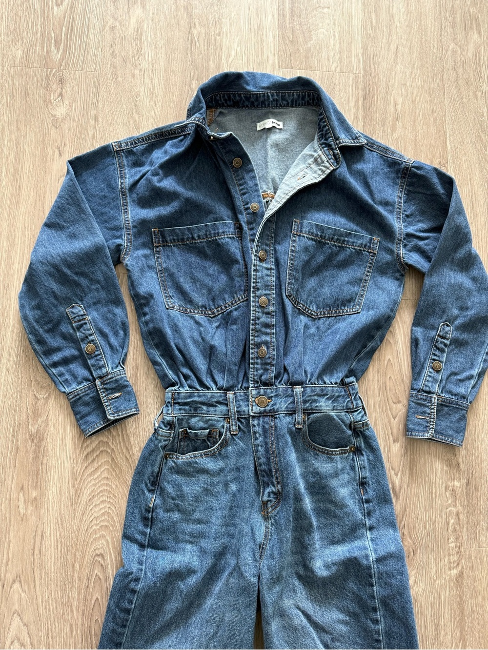 Fashion Nova Denim Jumpsuit - Picture 5 of 9
